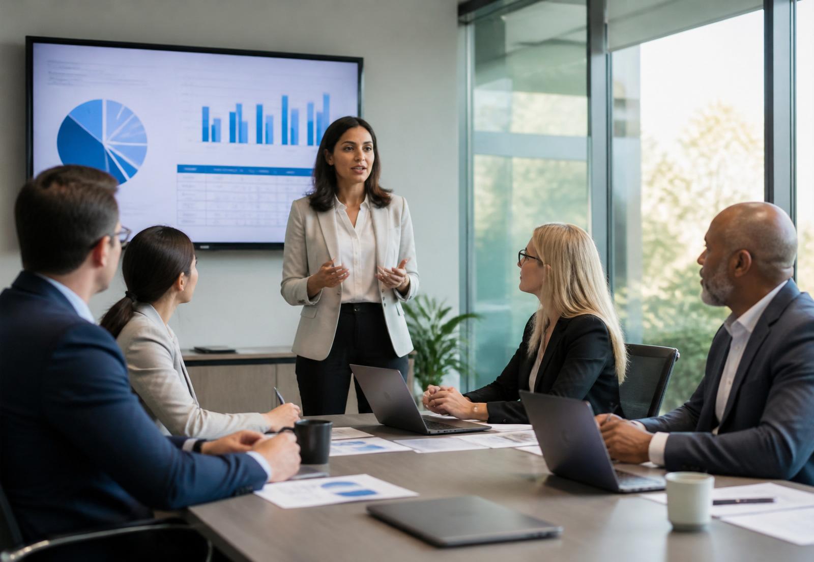 Healthcare executives collaborating on workforce planning
